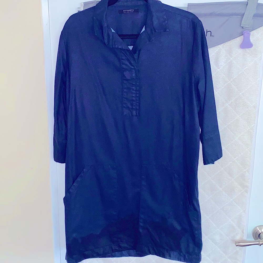 All Saint Navy Ash Denim Dress